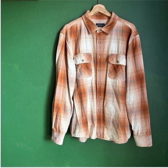 Pre-loved Pendleton Men’s Plaid Beach Shack Cotton Shirt size XL - Picture 2 of 8